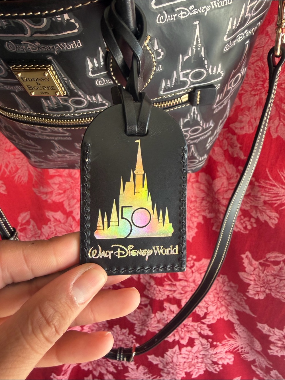 Dooney & Bourke Disney World 50th anniversary Zipper tote w/ strap - Picture 14 of 14
